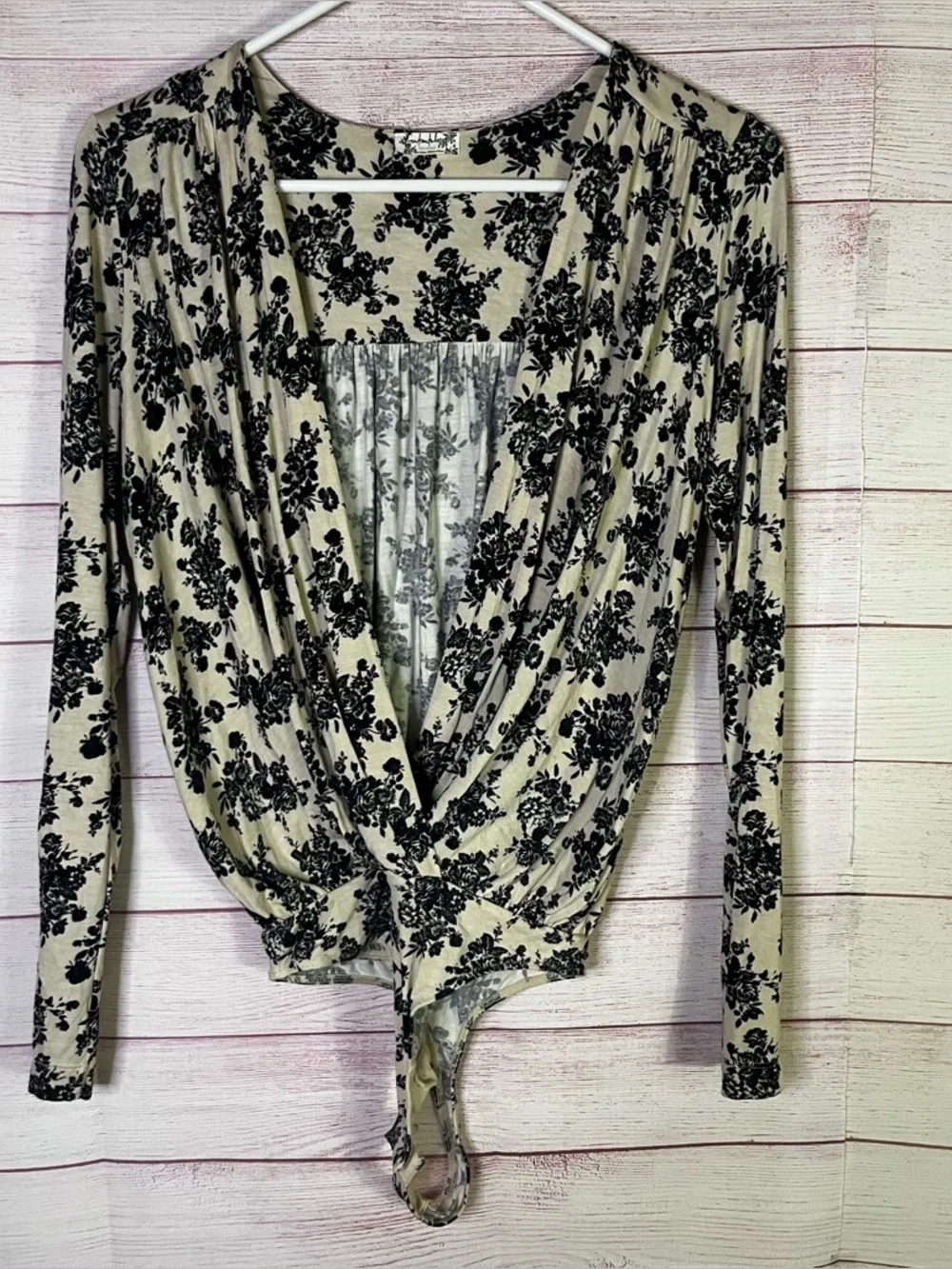 Free People Intimately Black And Cream Bodysuit Size‎ XS